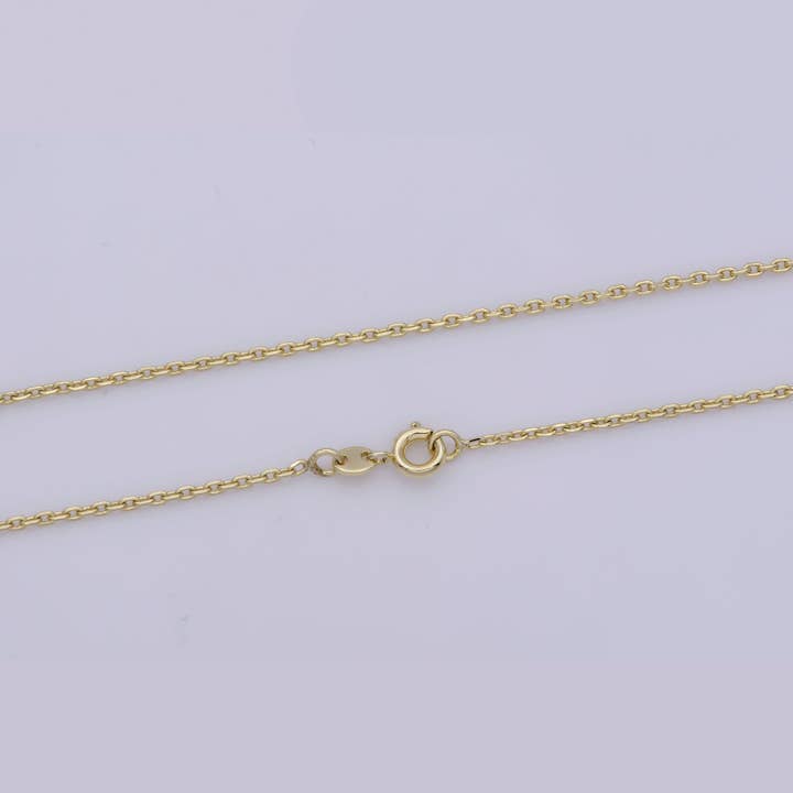 18" Gold Filled 1.3mm Dainty Minimalist Cable Chain Necklace for wholesale by Aim Eternal
