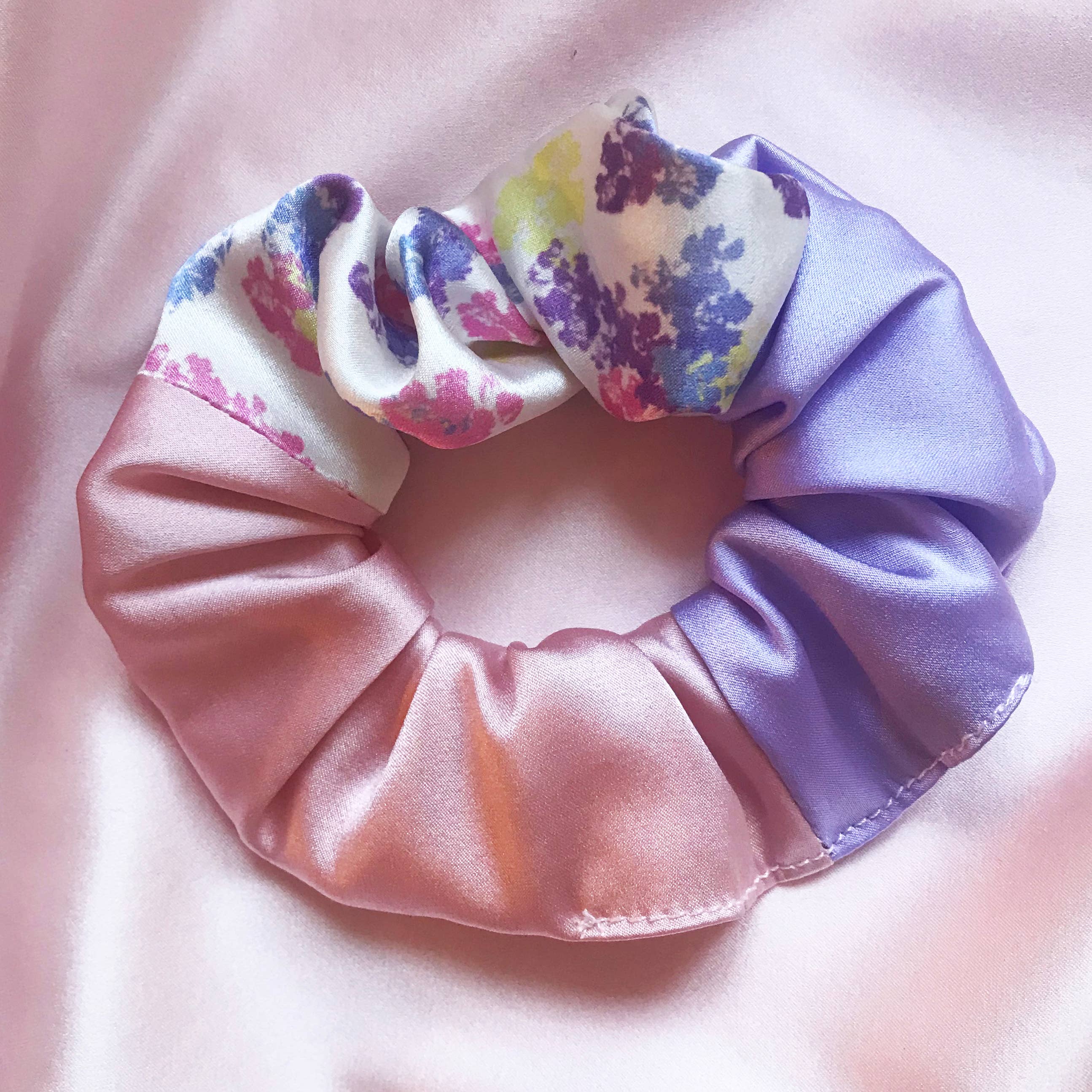 Mille Saisons – wholesale Scrunchie - Women’s – Colour Block Silk Scrunchies- Sewn in the UK12