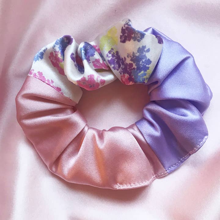 Mille Saisons – wholesale Scrunchie - Women’s – Colour Block Silk Scrunchies- Sewn in the UK12