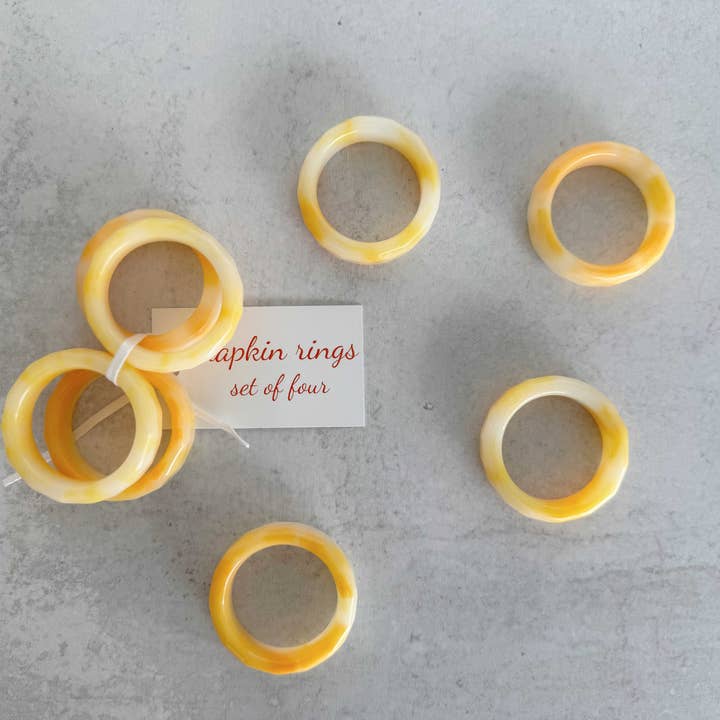 Dot and Army - Wholesale Napkin Ring - Sherbet Napkin Rings, set of four