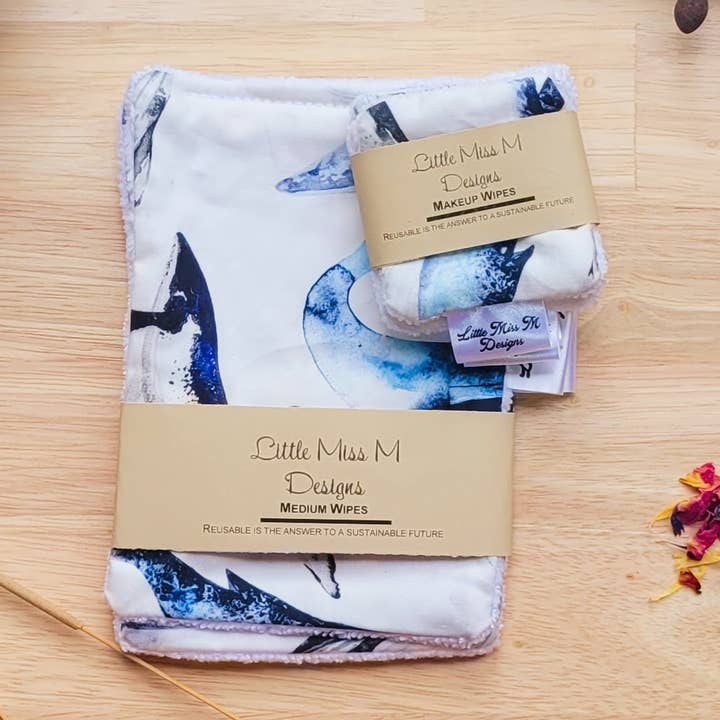 Whales Makeup wipes for wholesale by Little Miss M Designs