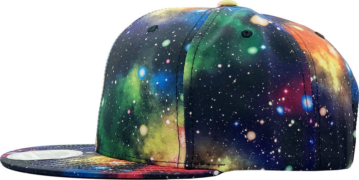 KBETHOS - Wholesale Flat Brim Cap - Unisex - Galaxy Snapback2