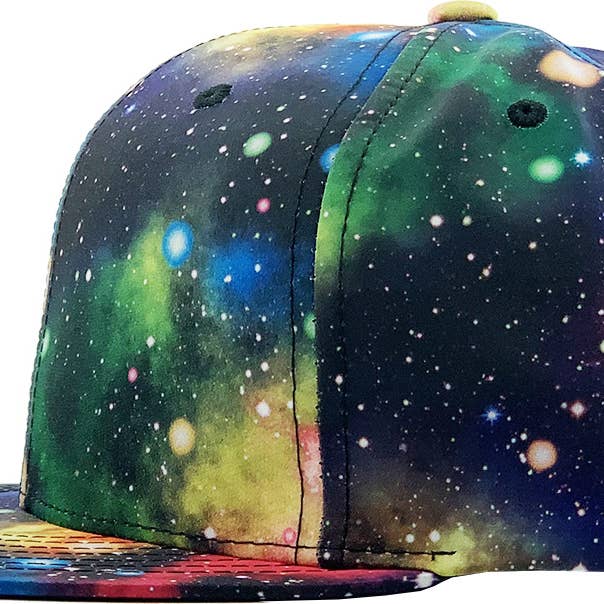 KBETHOS - Wholesale Flat Brim Cap - Unisex - Galaxy Snapback2