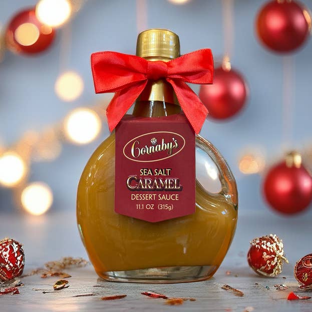 Cornaby's Desert Toppings & Syrups with Festive Red Bow for wholesale by Cornaby's, LLC