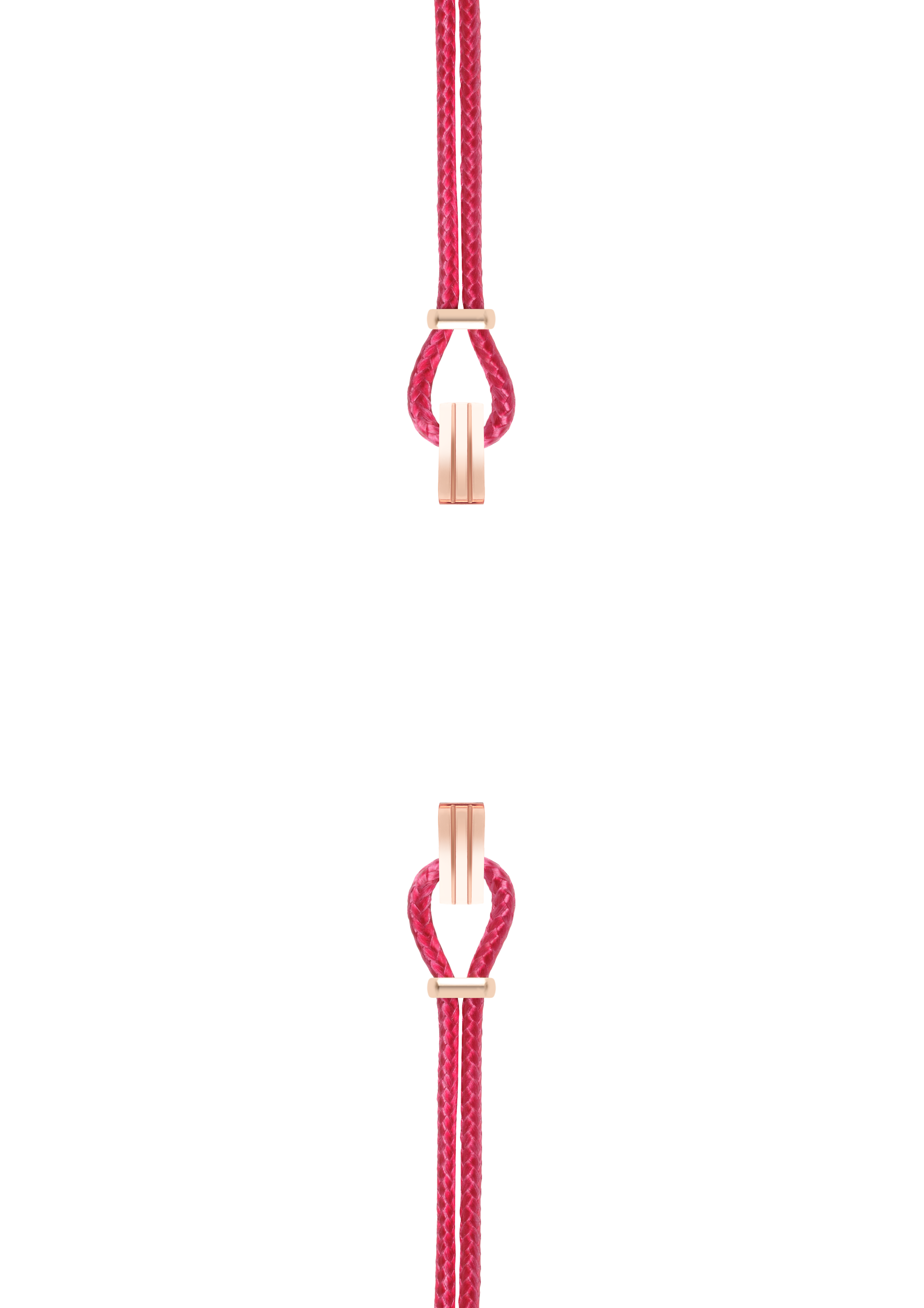 SILA Paris - Wholesale Woven/Braided Bracelet - Cotton bracelet for SILA clip ROSE GOLD Indian pink1