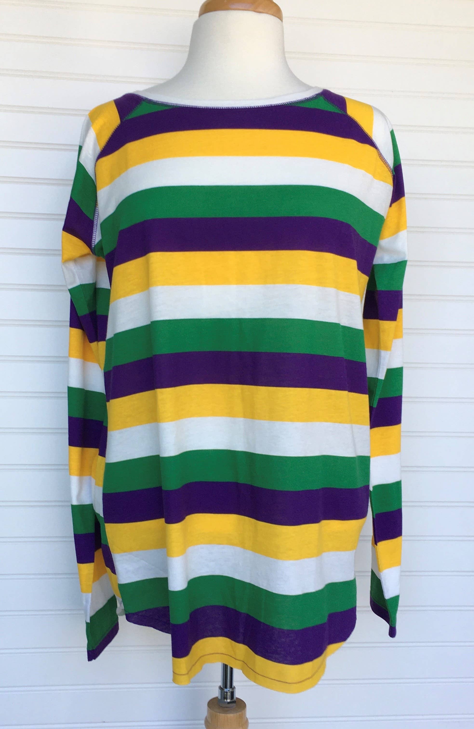 mardi gras striped shirt