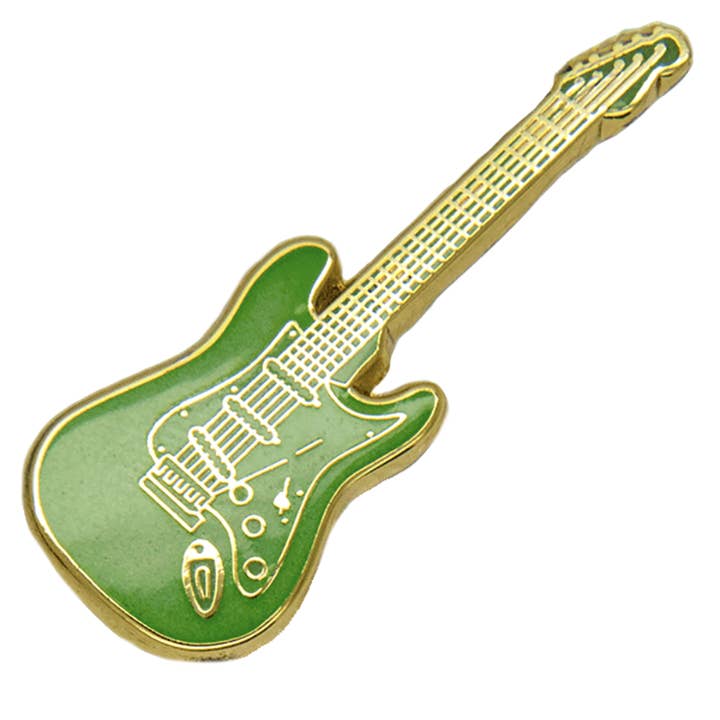 guitar glow in the dark pin green for wholesale by Godert Amsterdam