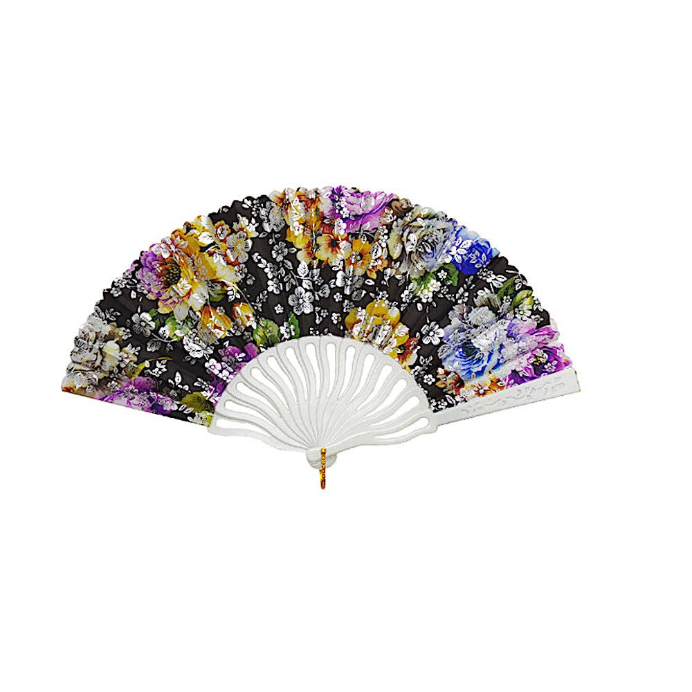 Atlas Fashion – wholesale Tillbehör – Blommig vikbar solfjäder