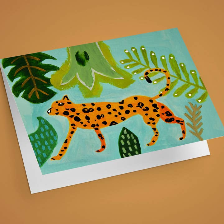 Cheetah Cards for wholesale by Hana Firestone Illustration