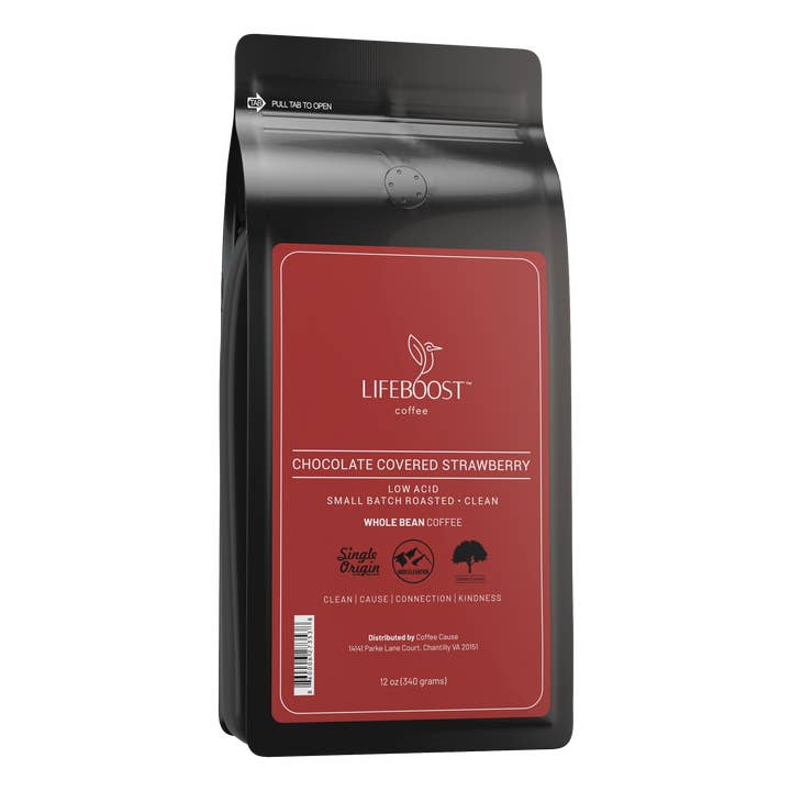 Chocolate Covered Strawberry for wholesale by Lifeboost Coffee