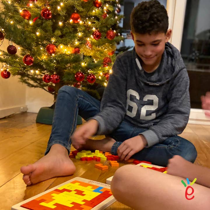 EXTASTICKS – wholesale Pussel - Barn – Trä Tetris pussel, Montessori Brain Teaser Toy, STEM spel