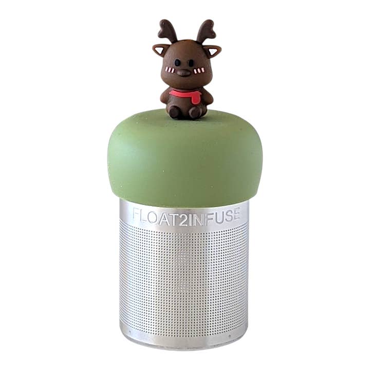 Flytande röd halsduk ren teinfuserare I grön bas för wholesale av Float2infuse Tea Infuser