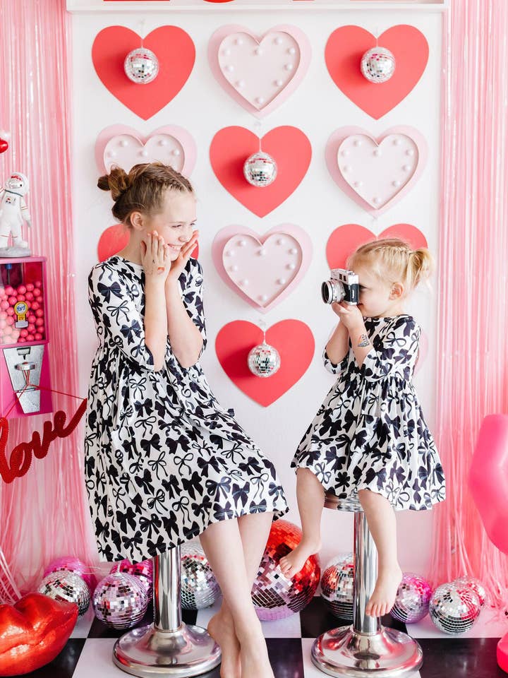 Perfectly Tied 3/4 Sleeve Pocket Twirl Dress for wholesale by Mila & Rose