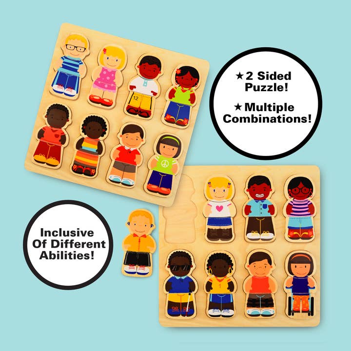 Discovery Toys - Wholesale Puzzle - Kids - WE ALL BELONG Chunky Wood Puzzle