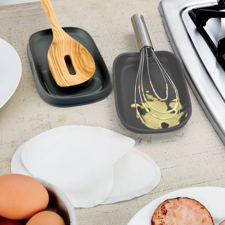 Ventures Int'l Products Inc. - Wholesale Spoon Rest - TOVOLO® Double Spoon Rest - Charcoal