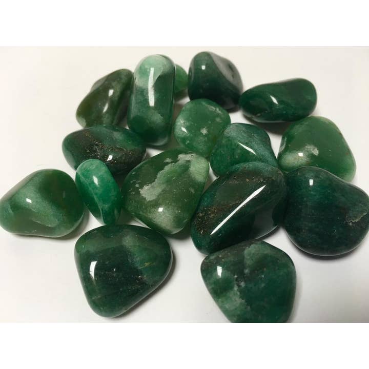 Simply Sacred Oils, Inc. - Wholesale Spiritual Stone/Crystal - 8 Genuine Green Aventurine Stones with Carry Pouch.