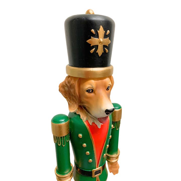 David Christopher's Collection - Wholesale Holiday Nutcracker - Golden Retriever Nutcracker Resin Christmas Décor 16"