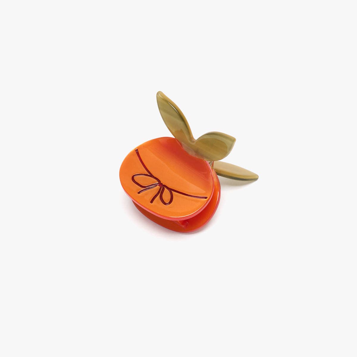 WINONA IRENE – wholesale Hair clip – Women’s – Mandarin Orange With Bow Mini Hair Claw Clip Accessory