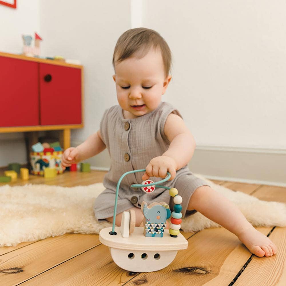 Bababoo and friends® - Wholesale Wood Toy - Kids - Elephant Lolo's Boat Bead Maze [12+ Months]2