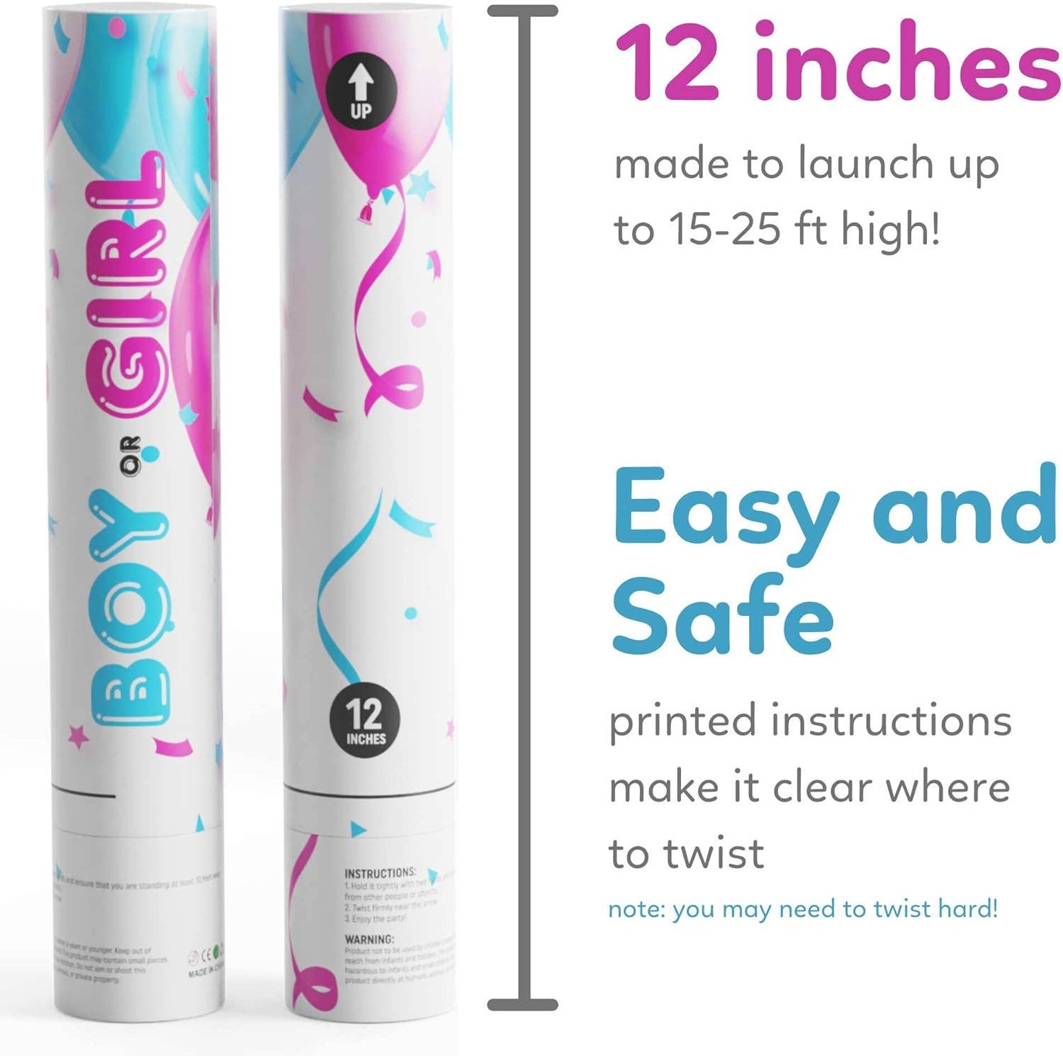 TUR Party Supplies - Wholesale Confetti - Authentic Gender Reveal Powder Popper0