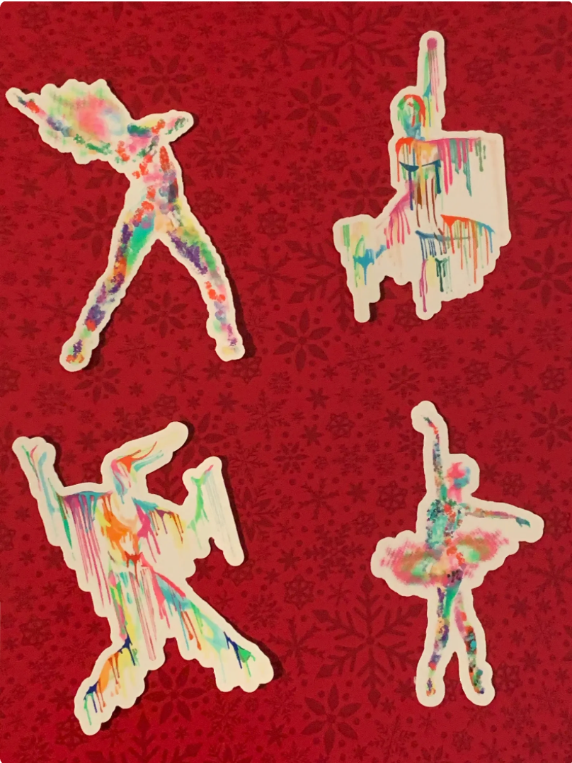 Denali & Co. - Wholesale Sticker - Colorful Drip Art Dancer Sticker – 2.6” x 4” Vinyl Sticker6