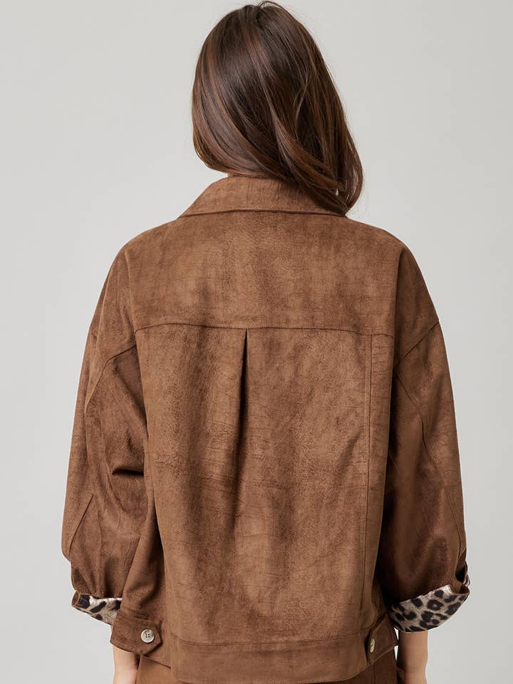 MOCHA Oversized Suede Jacket for wholesale on Faire1