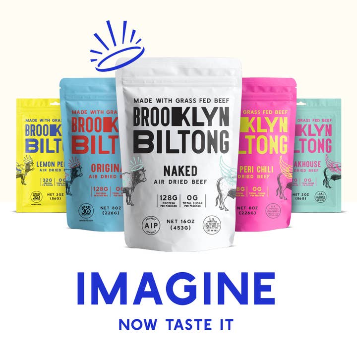 16oz Grass Fed Biltong Original for wholesale by Brooklyn Biltong