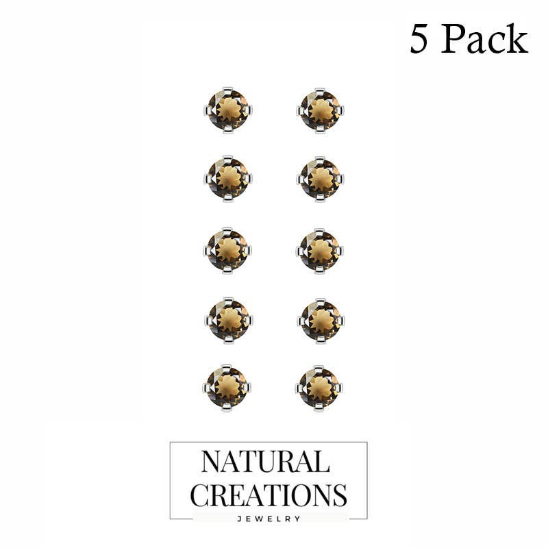 Nature Crafts – wholesale Stud/post earrings – Natural Gemstone Round Stud Earrings for Women in 925 Silver19