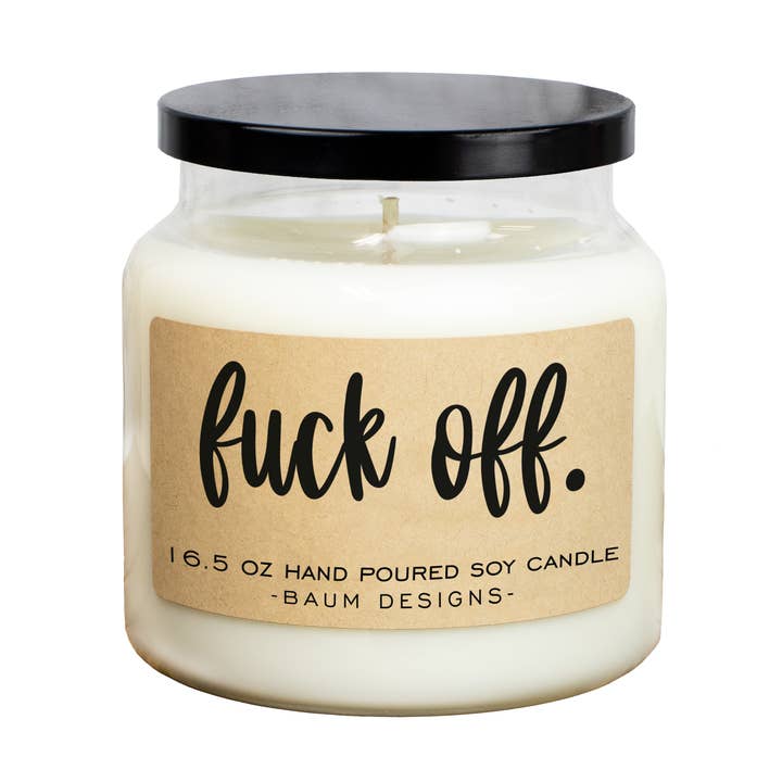 Fuck Off Soy Candle - 16.5oz for wholesale by Baum Designs LLC
