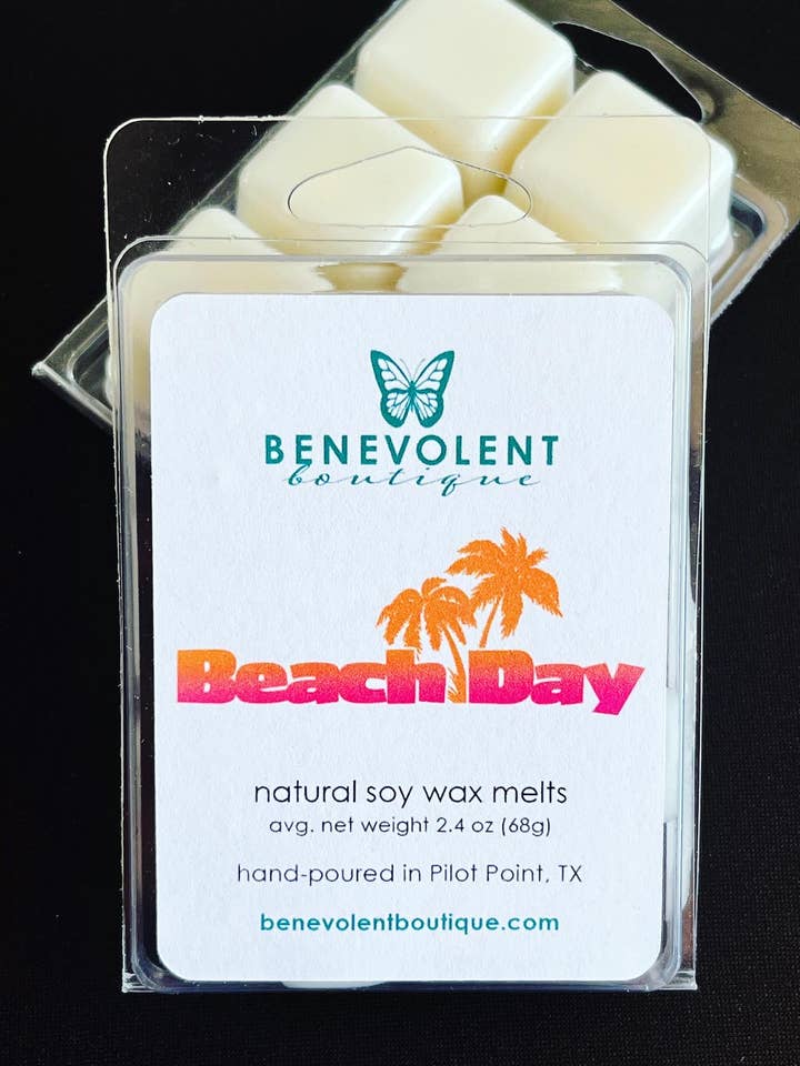 Cire de soja fondue Beach Day, poids moyen de 2,4 oz pour la vente par The Benevolent Boutique