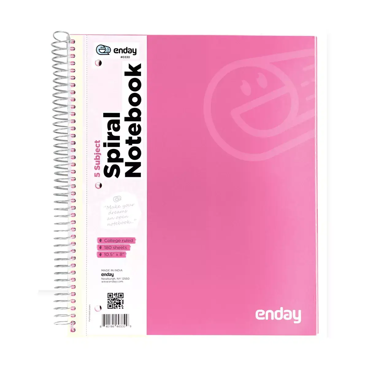 enday – Engroshandel Notesbog – Spiral Notebook 5-Emne CR 180 Ct.1