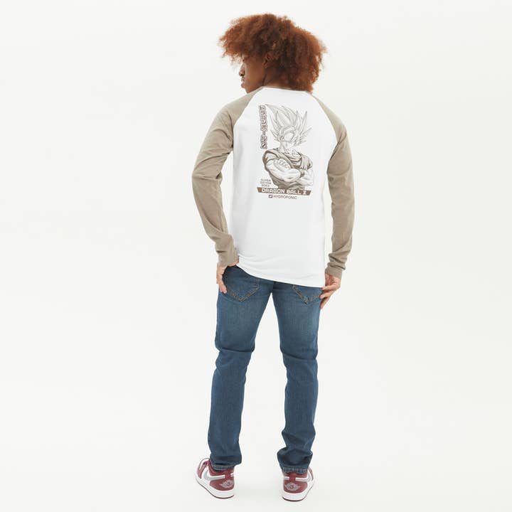 Hydroponic - Wholesale T-Shirt (Graphic) - Men's - DBZ SAIYAN 1 LS 01 T-SHIRT- Toasted/White5