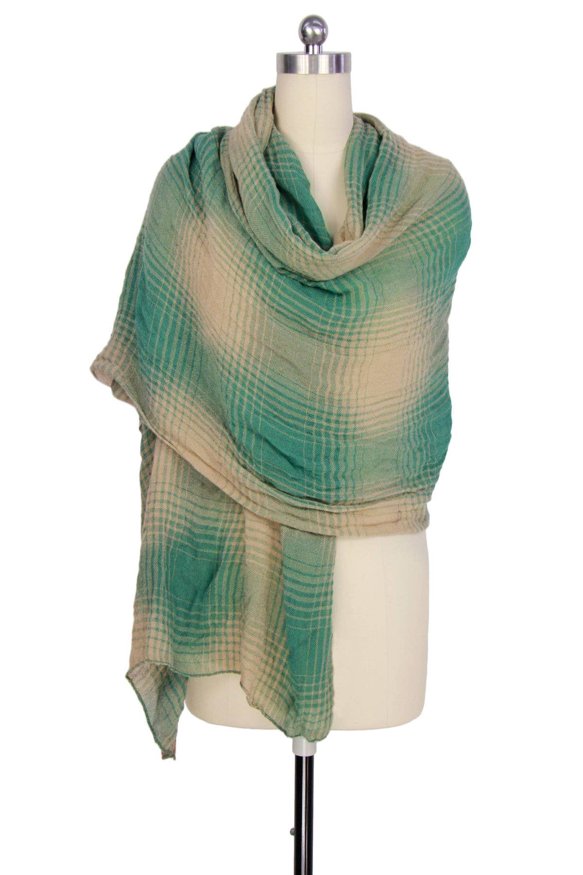 Veroma Gifts - Wholesale Scarf - Women's - Two Toned Faded Plaid Scarf10