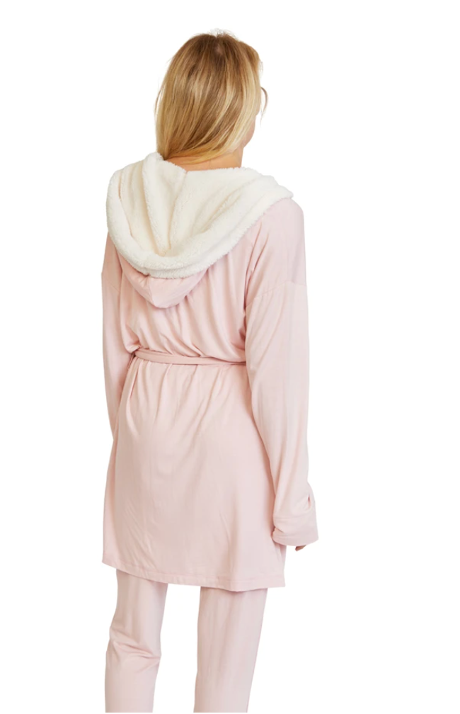 Pure Fiber - Wholesale Robe - Women's - Hooded Jersey Robe & Pants Set – Soft Bamboo Loungewear8