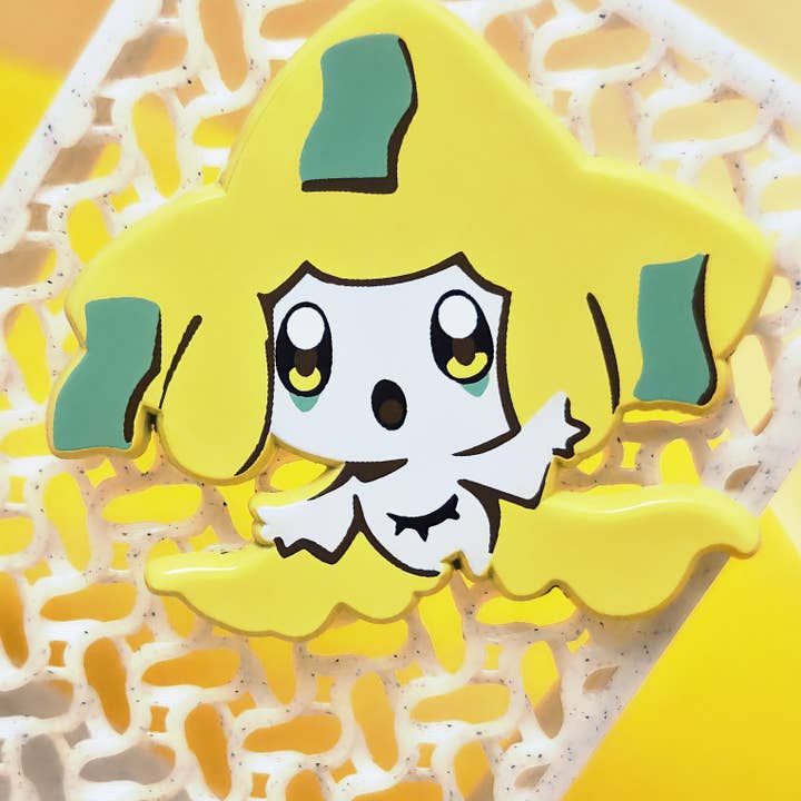 Jirachi 1.5" Dyed Enamel Pin Pokemon for wholesale by kurapixel art