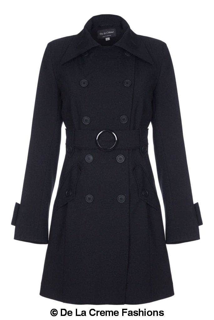De La Creme Fashions - Wholesale Coat - Women's - Alice Mid Length Belted Mac Coat8