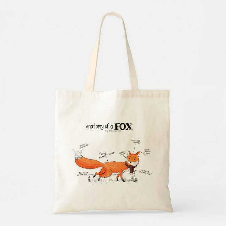 Fox Anatomy draagtas voor wholesale door Forest & Fauna Paper Co.