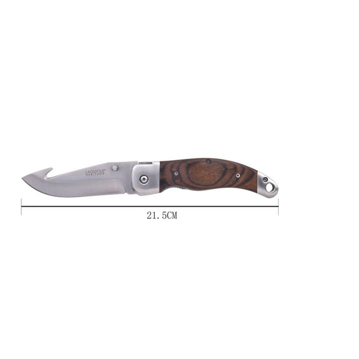 LAGUIOLE HERITAGE - Wholesale Pocket Knife/Holder - Laguiole Heritage Hunting Knife Set with Black Leather Case 1