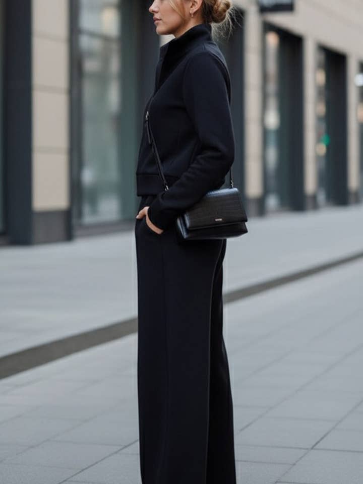 Azuri Fashion Group - Wholesale Top & Pant Set (NOT Loungewear) - Women's - Black knitted angora suit1