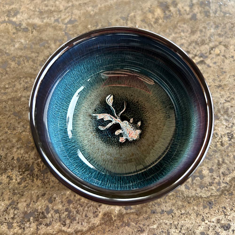 Tea soul - Wholesale Coffee/Tea Cup - Jianzhan Tenmoku Tea Cup with Silver Fish 50ml