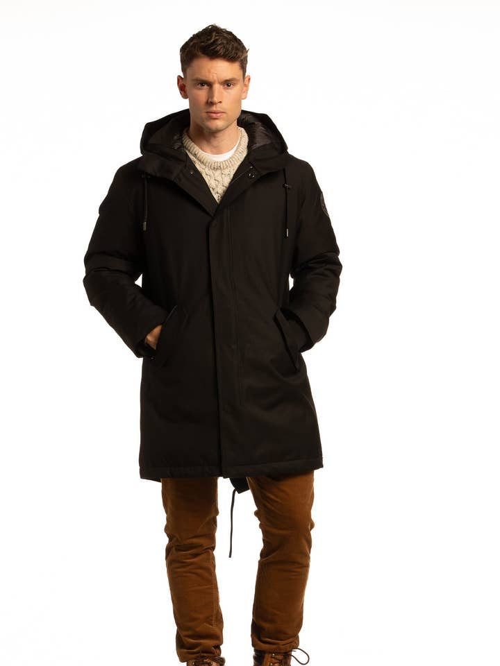Parka d’hiver durable « Sub Zero » noire pour la vente par Rue Saint-Patrick