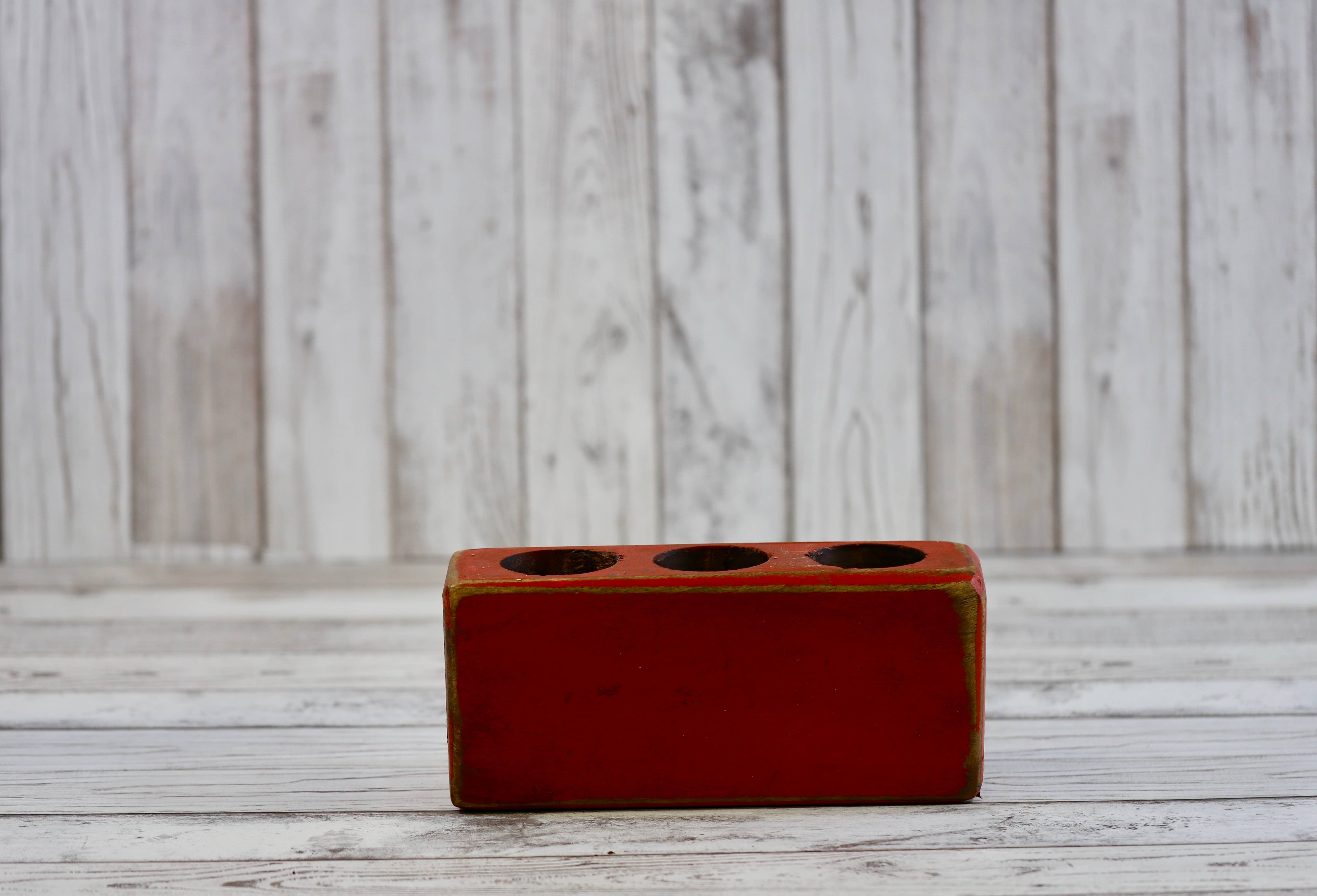 VALENTINA IMPORTS INC - Wholesale Candle Holder - 3 Hole Sugar Mold ( Wood) 1