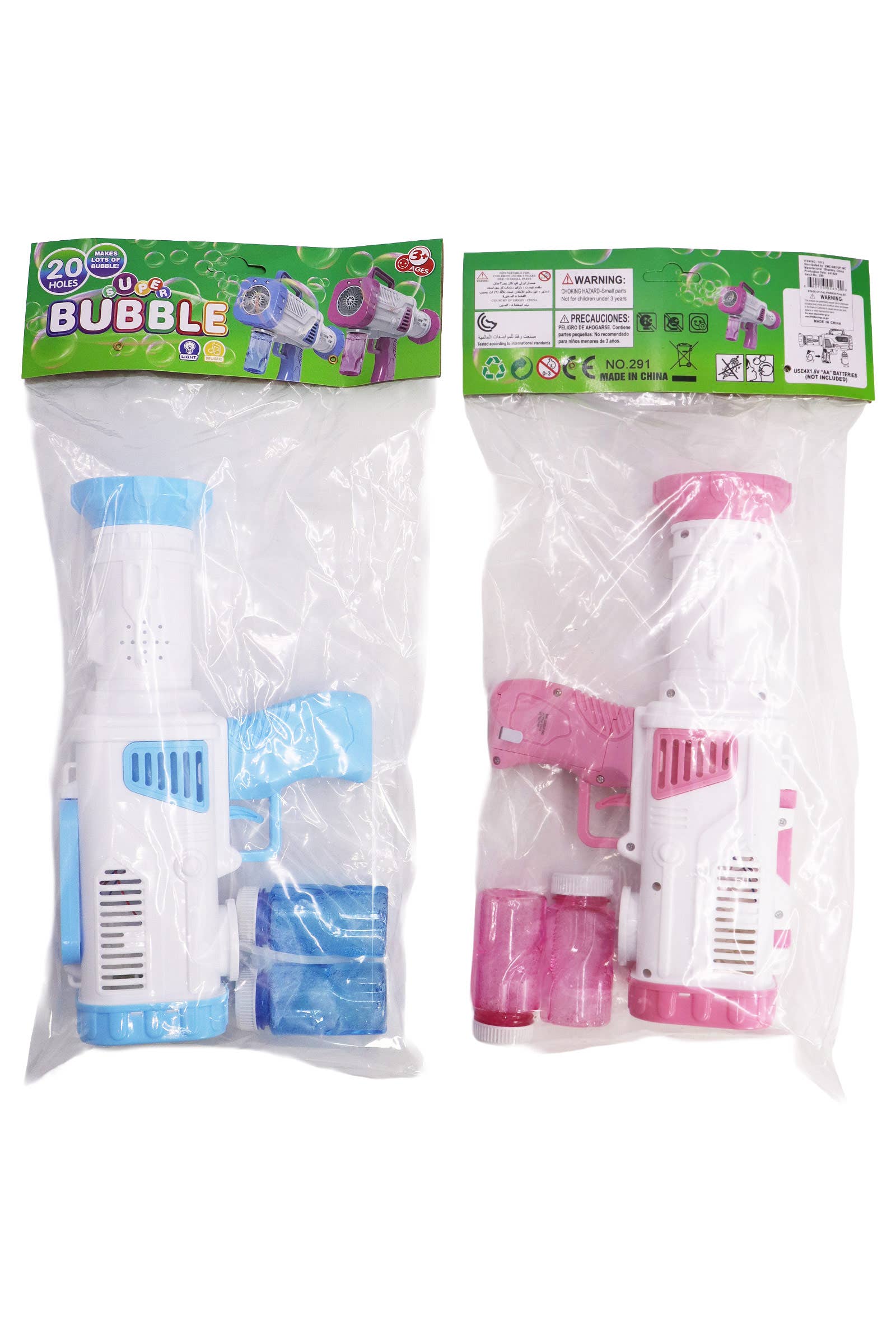 ASSORTED 12 Emission Hole Electronic Bubble Gatling Gun for wholesale on Faire4