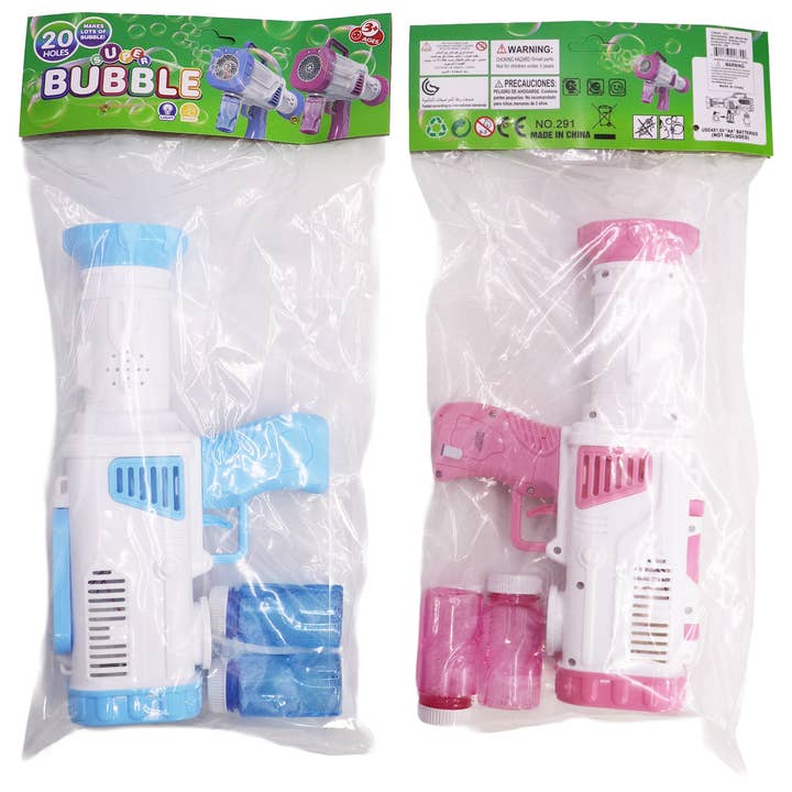 ASSORTED 12 Emission Hole Electronic Bubble Gatling Gun for wholesale on Faire4