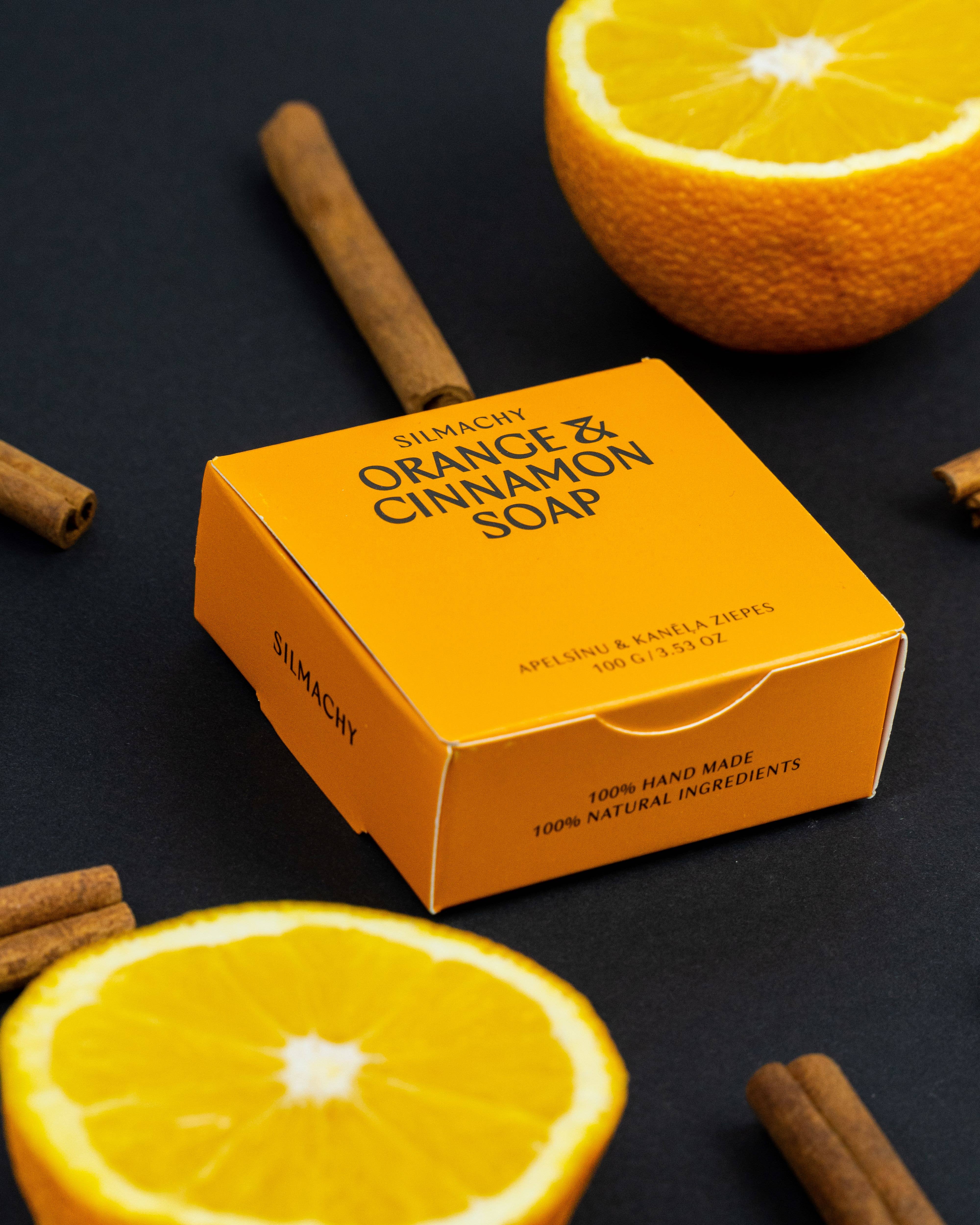 SILMACHY cosmetics – wholesale Bar Soap – Orange & Cinnamon Bar – Cozy Seasonal Comfort & Spicy Warmth4
