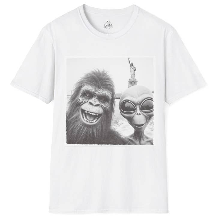 Midnight Myth - Wholesale T-Shirt (Graphic) - Men's - Statue of Liberty NYC Souvenir Bigfoot Shirt Sasquatch Men's2