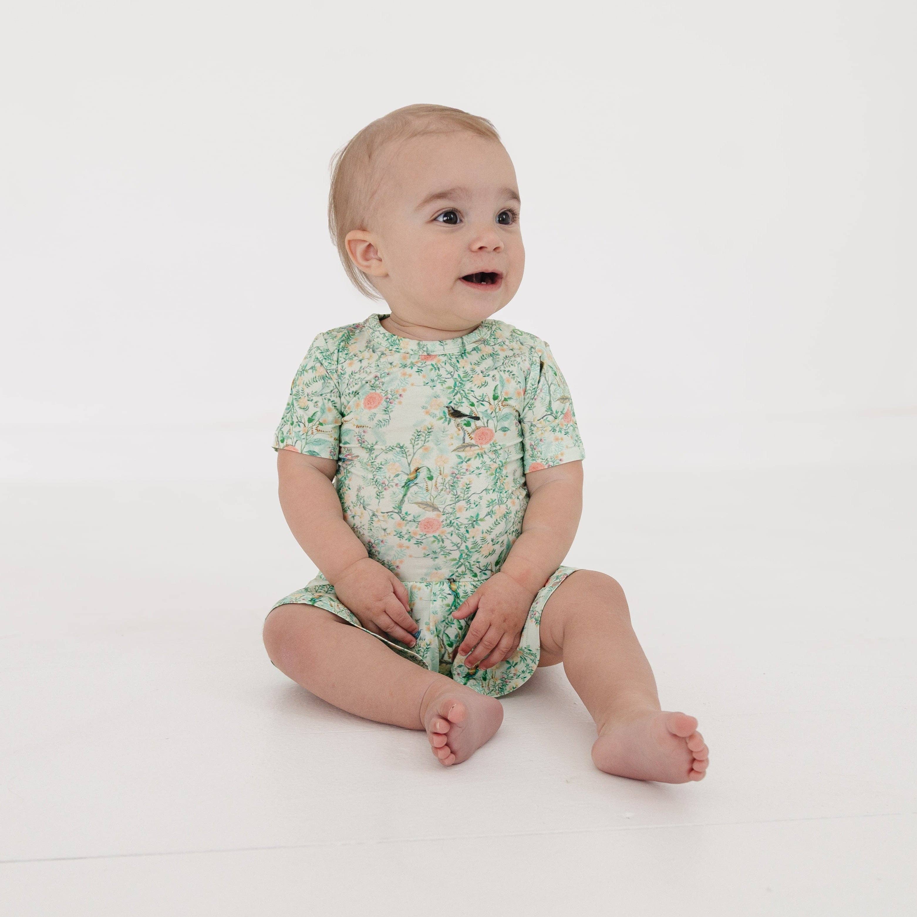 Motette - Wholesale Jurk - Baby - Salie Bloesem Bamboe Werveljurk met Rompertje2