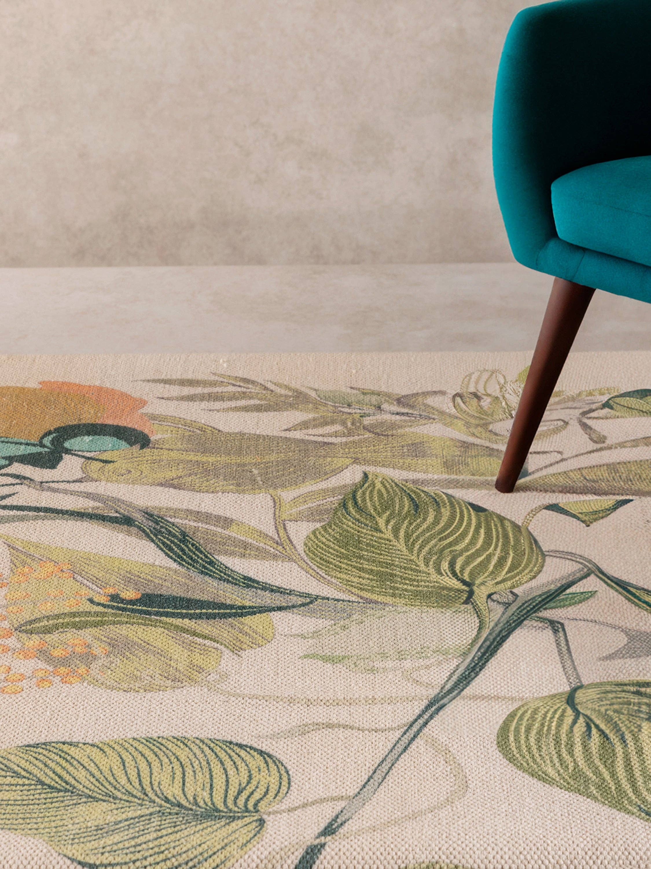 GAURI KOHLI - Wholesale Area Rug - Greta Botanical Floral Flat-Weave Area Rug – 5′×8′1