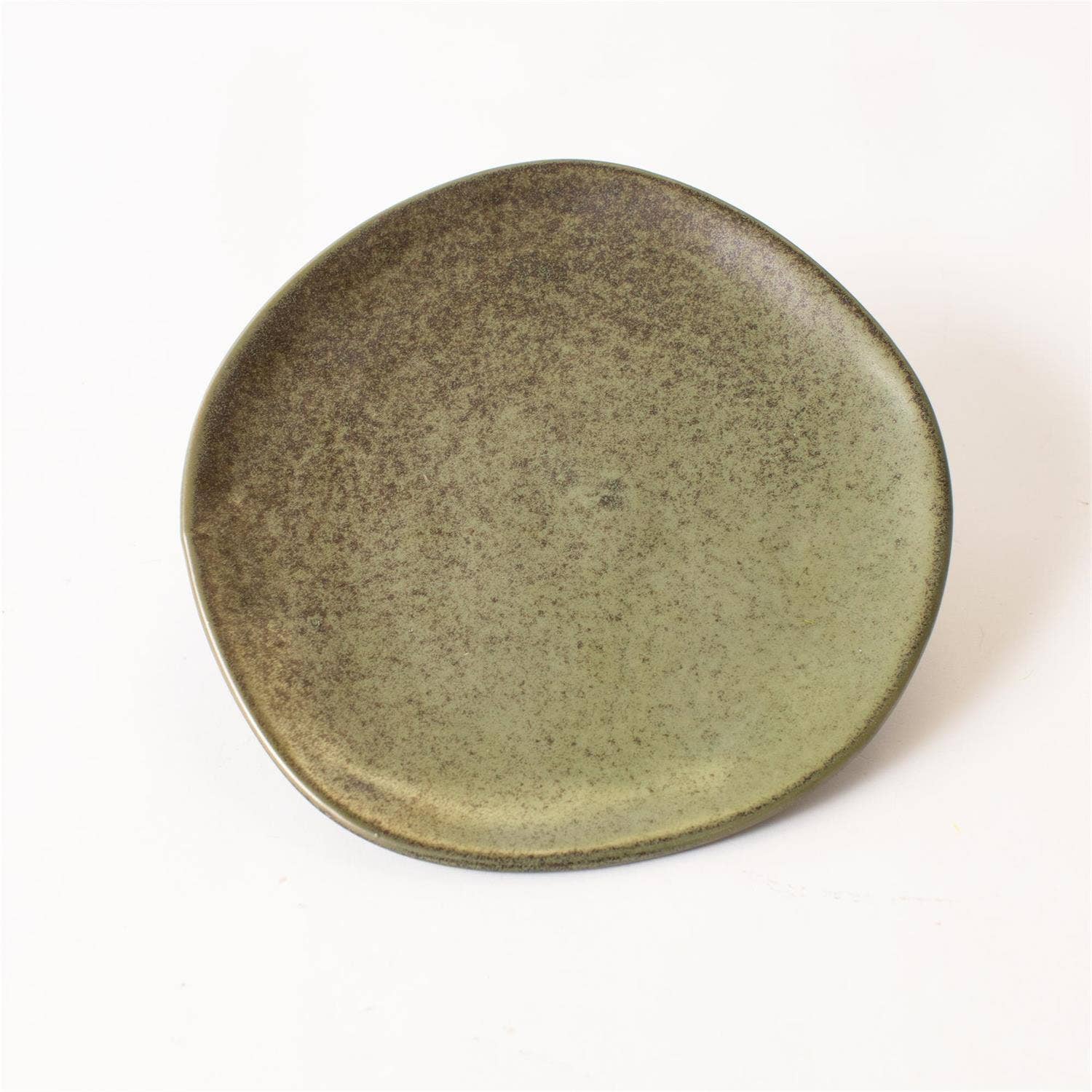 Audrey's Home & Gift - Wholesale Dinner Plate - Green Reactive Glaze Small Plate (PK/12)1