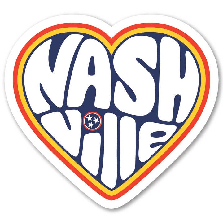 Coaster - Tennessee Nashville Retro Heart pour la vente par Morris Magnets